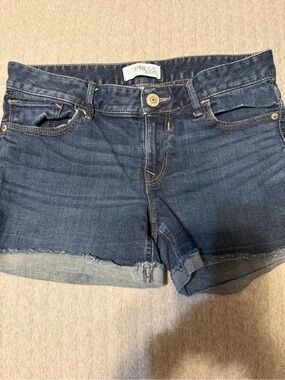 Express Classic Dark Blue Denim Jean Shorts - Womens